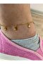 Anklet Steel Yellow Color Zircon Stone - 2