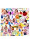 50Pcs New Ms Rachel Early Education Sticker Children's Enlightenment Learning Decals PVC Waterpro... - 2