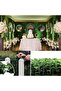 FFD Artificial Green Grass Wall Backdrop - Nature Haven Synthetic Panel, Evergreen Delight Pack of 5 - 6