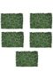 FFD Artificial Green Grass Wall Backdrop - Nature Haven Synthetic Panel, Evergreen Delight Pack of 5