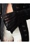 Women's Black Knitwear Button Detailed Summer Dress - 2