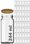 244 ml Jar Metal Gold Canned Lid 244 Cc Transparent Tall Glass Jar 48 Pieces