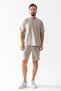Men's John Borners Printed 100% Cotton Shorts and T-Shirt Set Beige - 25Y 7819