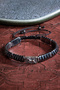 Hematite Natural Stone Macrame Bracelet with Horse Figure and Silver Apparatus - 2