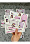 Seven Magic 12 Sheets 90 Pieces Purple Post-It and Sticker Set/Adhesive Paper/Label/Sticker - 3
