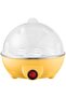 Electric Egg Cooker with Clear Lid, 7-Egg Capacity, Yellow - 5