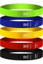 Pilates Resistance Band Set of 5 Loop Squat Elastic Bands Bag Fitness Exercise Bands - Mixed - 2