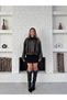 Women's Loose Cut Leather Jacket - 2