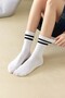 Unisex 5 Pairs Premium Quality High Cotton College Socks - 4