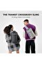 The Transit Crossbody Sling Vegan Leather & Nylon Chest Bag Casual Shoulder Daypack (Crypto - 6