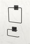 Adhesive Square Towel Holder Towel Rack and Toilet Paper Holder Practical Bathroom Set of 2 - 6