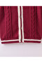 Front Open Sweater - Red - 4
