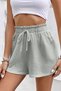 Ghassy Co. Women's 100% Cotton Muslin Vacation Home Inside/Outside Pocketless Lace-Up Shorts - 4