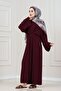 Tie-Up Maria Dress-Burgundy - 4