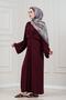 Tie-Up Maria Dress-Burgundy - 3