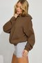 Brown Hooded Women's Sweatshirt Sh264 - 3