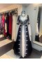Black Women's Velvet Kaftan Bindalı 6-Piece Suit Henna Dress - 4