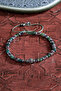 Bloodstone & Hematite & Zircon Apparatus Natural Stone Macrame Bracelet - 2