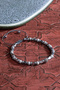 Jasper & Hematite & Zircon Apparatus Natural Stone Macrame Bracelet - 3