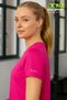 Women's Sports T-Shirt Pink Breathable Quick Dry Relaxed Fit Fitness Yoga Running Training Top - 3