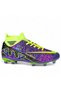 Lace-Up Football Boots Purple Patterned Football Shoes Yellow