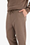 Regular Fit Waist Lace Pocket Straight Leg Thick Khaki Men's Sweatpants D7836Ax/Kh154 - 6