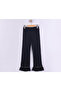 Extra Flexible Twill Luxury Leggings for Girls with Ruffles