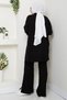 Women's Ribbed Steel Knitted Pants Double Knitwear Set - 7