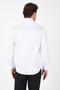 Men's White Long Sleeve Half Italian Collar Non Iron Slim Fit Cotton Shirt 1004250267 - 2