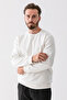 Men's Crew Neck Ornament Printed Interlock Sweatshirt White - 25K 1218 - 6