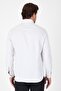 Men's Beige Long Sleeve Hard Collar Slim Fit Cotton Shirt 1004250225 - 4