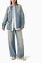 Striped Shirt - Light Blue - 100% Organic Cotton - Comfortable Drape and Stylish Design - 3