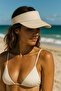 Cream Extended Visor Hill Outdoor Hat - Sunscreen Stylish Headgear Spk13 - 5