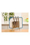 Chopping Board Container Dish Drying Rack Silver/White 17 x 12 x 15.5cm - 4