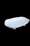 طبق قارب ميلامين ناعم غير قابل للكسر مقاس 21 × 13 × 4 سم - طبق تقديم أبيض، طبق إفطار، مطعم - 4