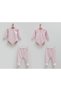 100% Cotton Baby Girl Set of 4 (1 Body and 1 Pants 0-1 Month) (1 Body and 1 Pants 1-3 Months)