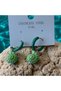 Steel Earrings Tarnish-Free Antiallergic Green Figured (2 Years Importer Guaranteed) - 2