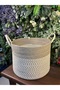 Maisoné Jute Basket with Leather Handles for Blankets and Toys - 2
