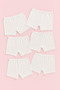 Girls' Cotton Boxer Shorts 5-Pack – Comfortable Underwear Set with White Lace-Bow Detail Ages 2-11 - 6