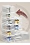 Transparent Foldable Shoe Box with Door Organizer - 4