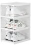 Transparent Foldable Shoe Box with Door Organizer