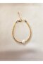 White Heart Gold Color Bead Bracelet