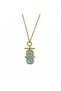 Blue Necklace with Butterfly & Rose Detail - 2