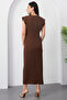 Crew Neck Buckled Ruched Dress YZC25Y228 - 7