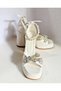 Leaf Stone Platform High Heeled Evening Dress Shoes 10Cm-Feli̇syabuti̇k - 3