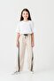 Girls' Wide Leg Herringbone Tracksuit Pants with Side Stripes