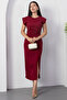 Crew Neck Buckled Ruched Dress YZC25Y228 - 3