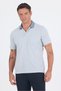 Gray Short Sleeve Polo Neck Pocket Classic Standard Size T-Shirt 1011250171