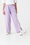 Girls' Wide Leg Herringbone Tracksuit Pants with Side Stripes - 4
