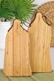 Set of 2 Bamboo Wooden Cutting and Presentation Boards – Hanging Chopping Board Set - 2